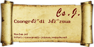 Csongrádi Józsua névjegykártya